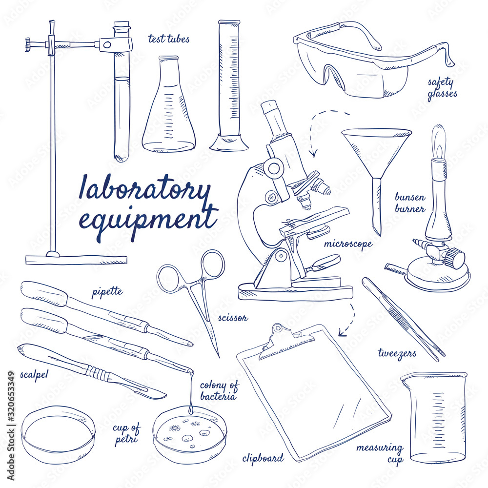 Pipette Laboratory Apparatus Drawing