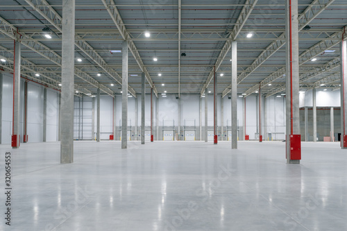 Large modern empty storehouse, nobody
