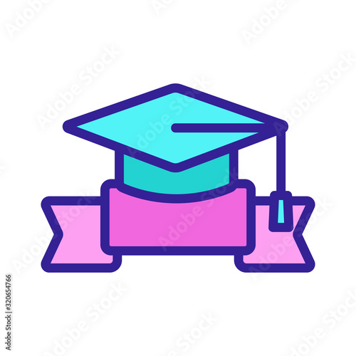 The emblem of the final vector icon. A thin line sign. Isolated contour symbol illustration