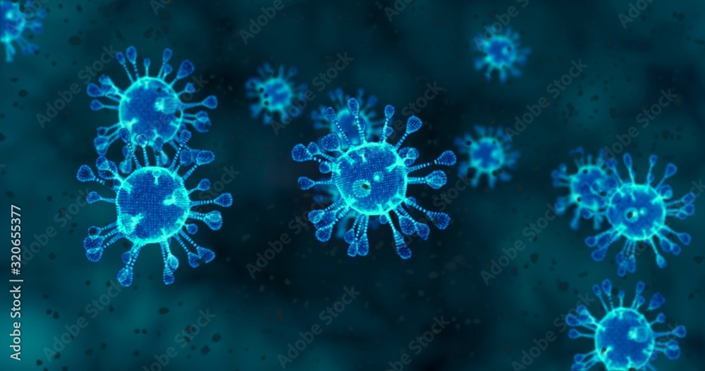 Coronavirus cells. Animation group of viruses that cause respiratory infections. 3D rendering, 3D illustration Coronavirus cells. Animation group of viruses that cause respiratory infections. 3D rendering, 3D illustration