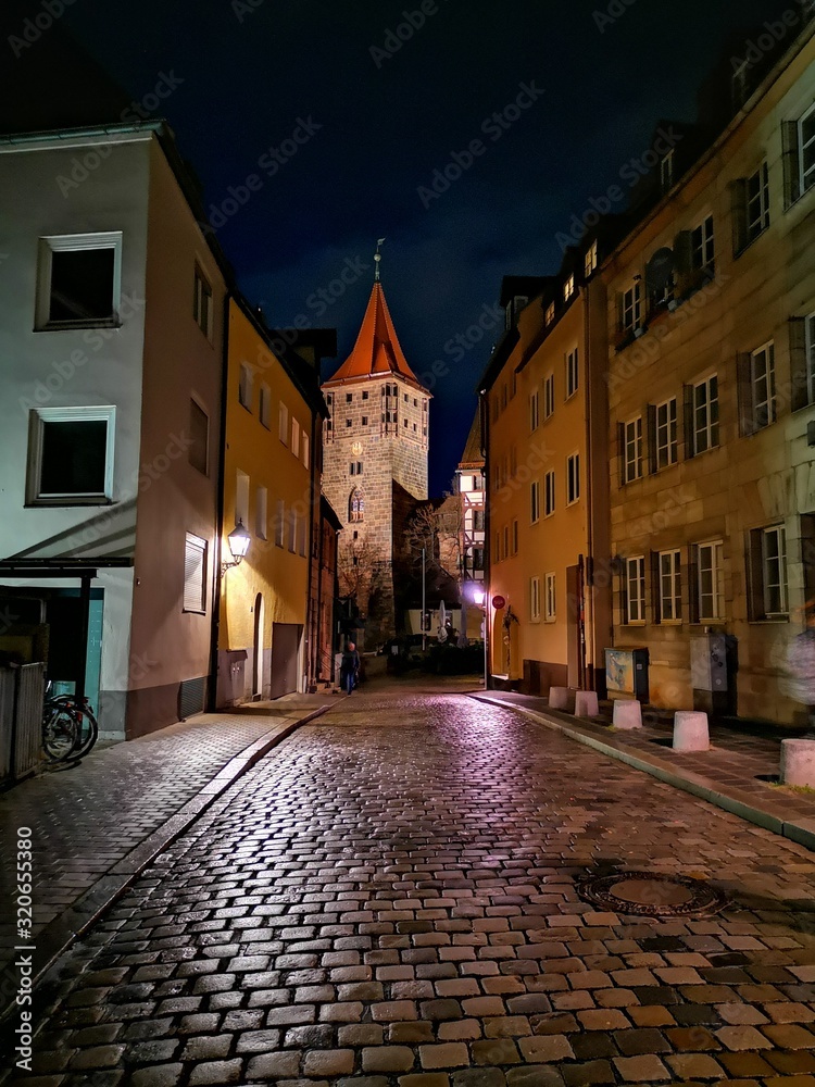 Fototapeta premium jeden zimowy dzień w Norymberdze w Niemczech