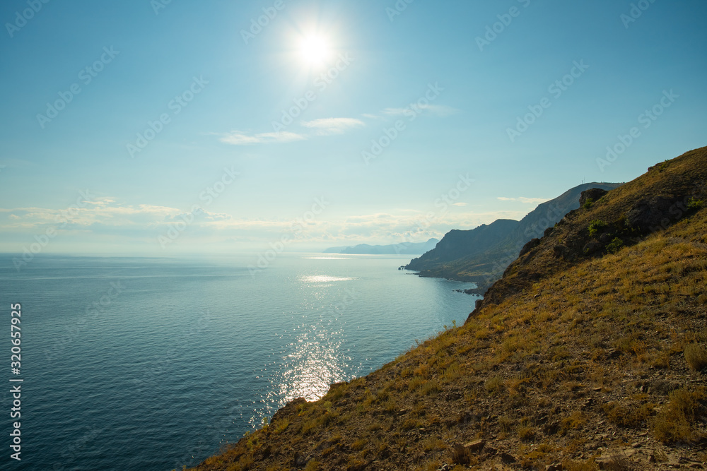 Beautiful Landscape From Bright Sun In Crimea, Russia.