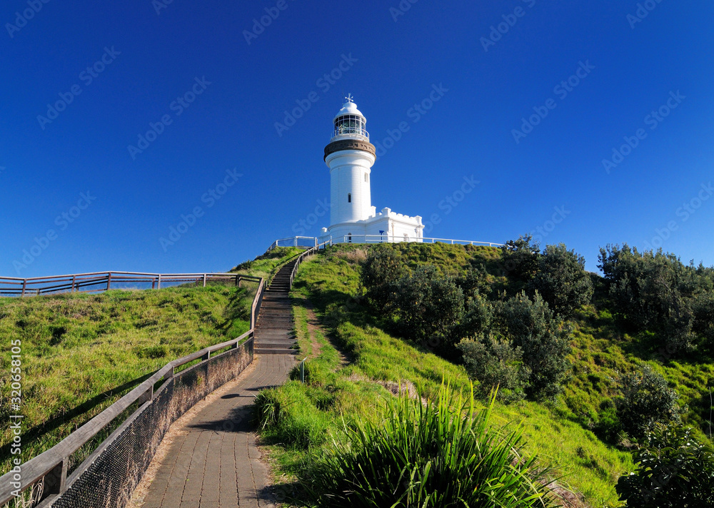 Wonderful White Cape Byron Lighthouse At Cape Byron Queensland Australia
