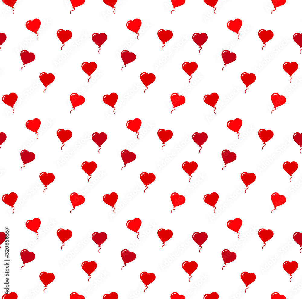 heart Air Balloon Seamless pattern love .  Happy Valentine's day fabric texture, background floral wallpaper  happy birthday 