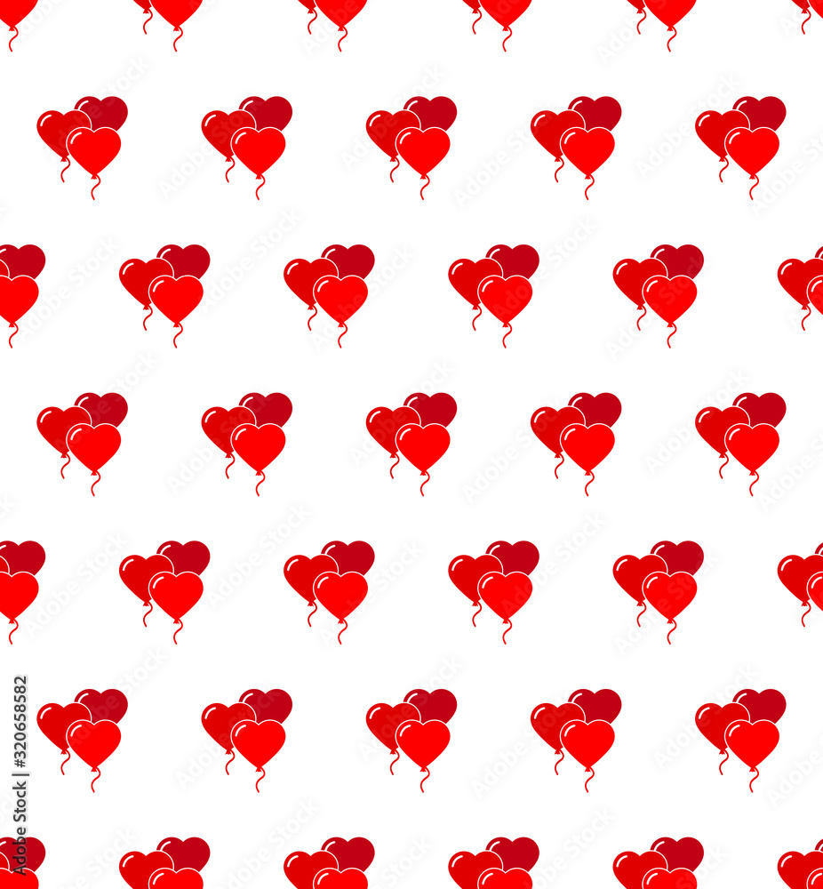 heart Air Balloon Seamless pattern love .  Happy Valentine's day fabric texture, background floral wallpaper  happy birthday 