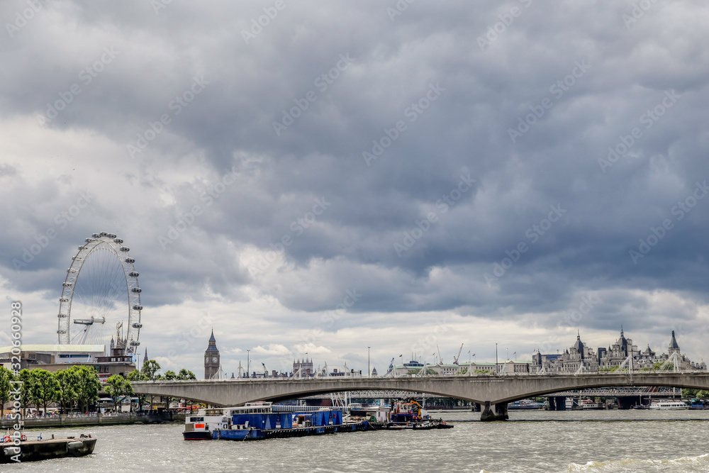  London skyline and the London Eye 