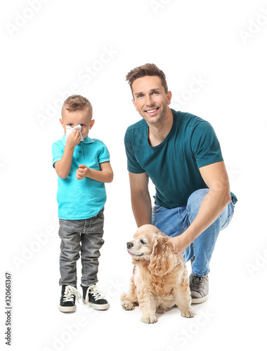 Young man with dog and his ...