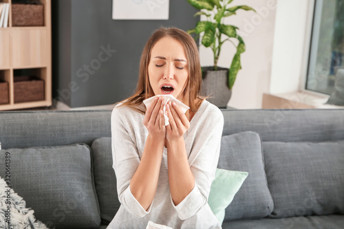 Young woman suffering from ...