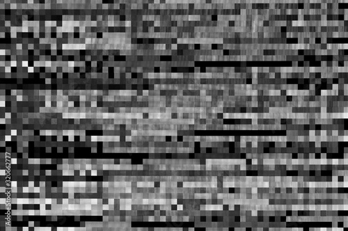 Fototapeta Naklejka Na Ścianę i Meble -  Pixel pattern black and white / Abstract black and white pixel pattern background.