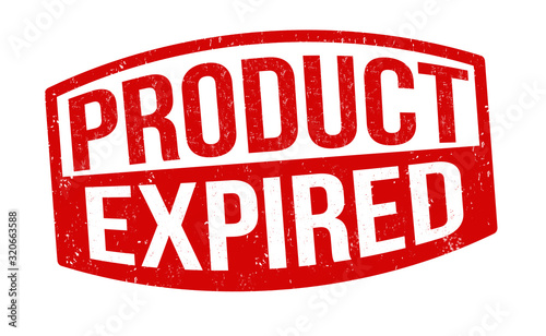 Product expired sign or stamp