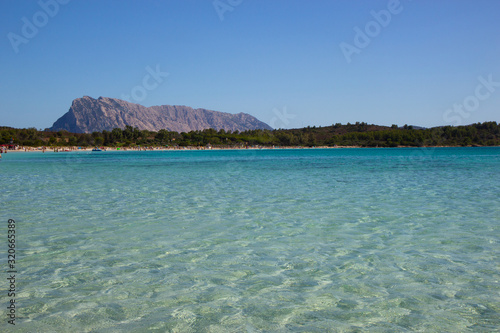 view of Isola Tavolara from Sardinia beaches