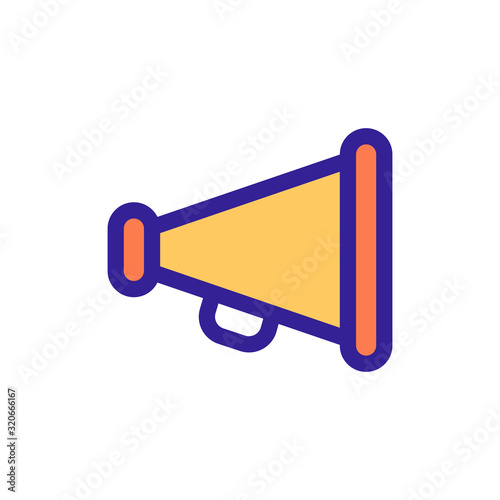 mouthpiece icon vector. A thin line sign. Isolated contour symbol illustration