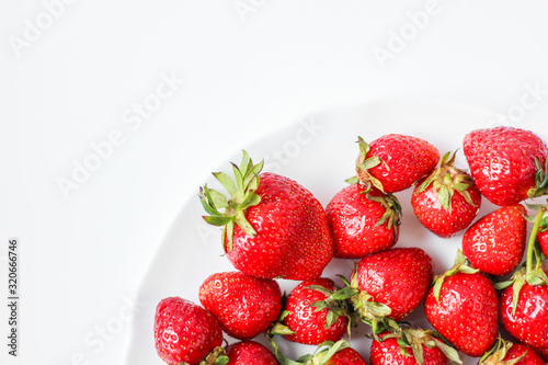 Summer banner strawberry harvest red strawberries