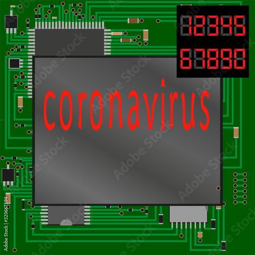 Medics coronavirus and finding coronavirus vaccine in the lab. Flat design vector illustration