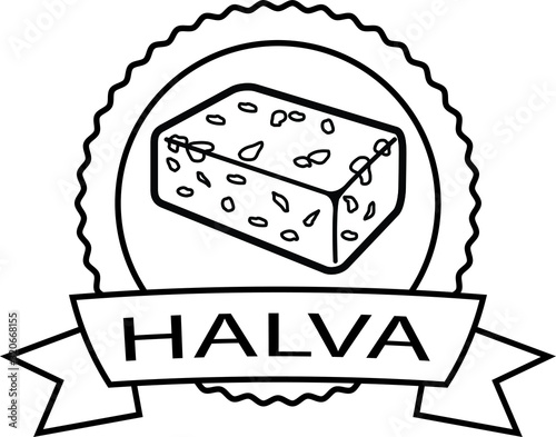 Halva icon, vector illustration