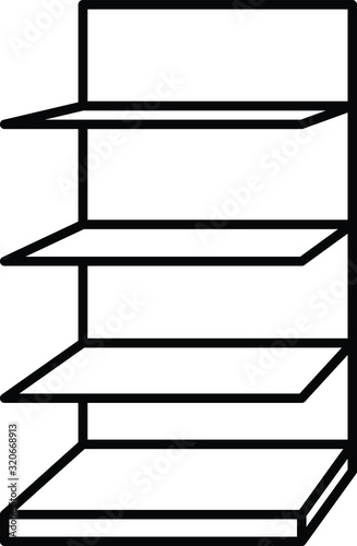 Stand or display icon, shelf icon, Vector illustration