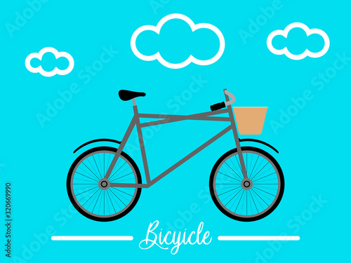Isolated bicycle poster