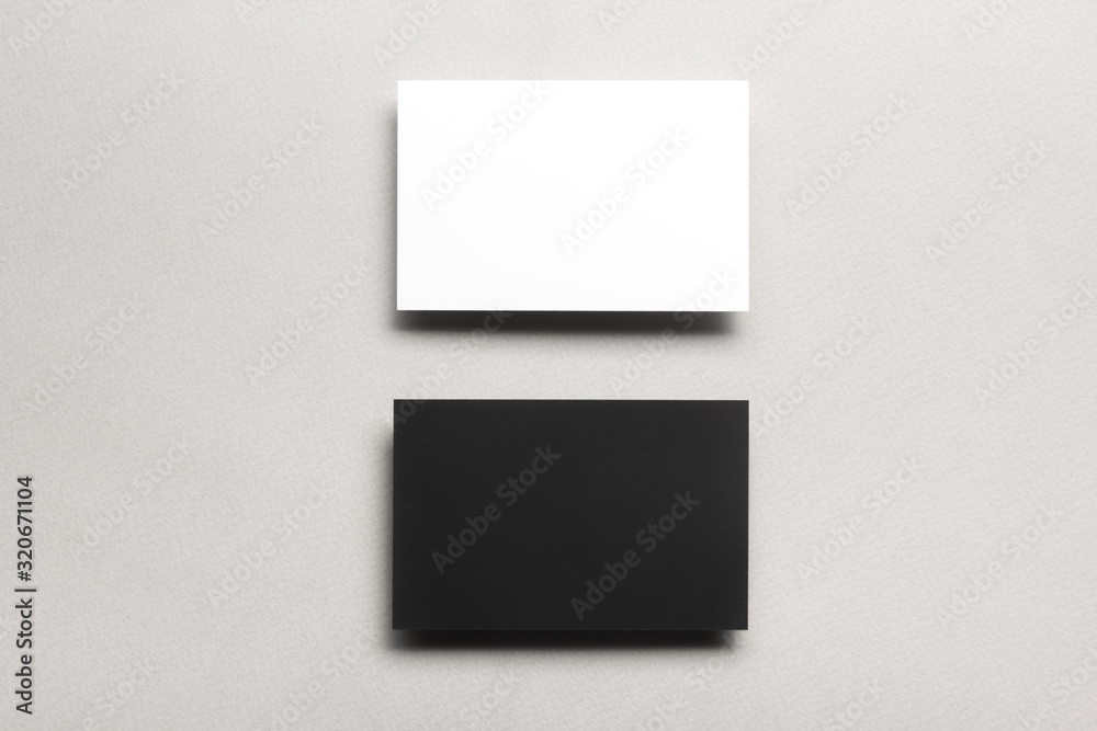 Business cards blank. Mockup on color background. Flat Lay. copy space for text Business cards blank. Mockup on color background. Flat Lay. copy space for text