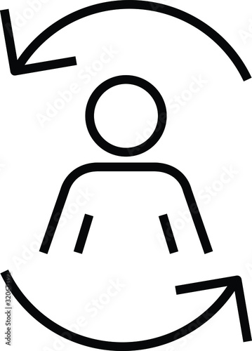 Retention icon, vector illustration