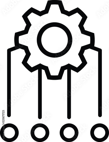 Multithreading icon, vector illustration