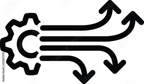 Multithreading icon, vector illustration