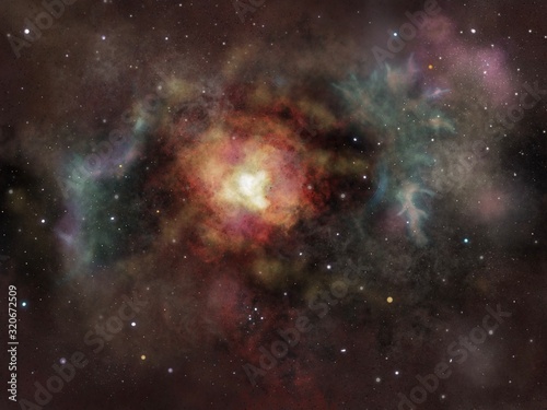 space with nebula and stars