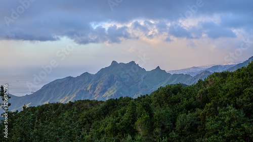 View of Anaga Mountains with Port - Tenerife, Canary Islands, Spain