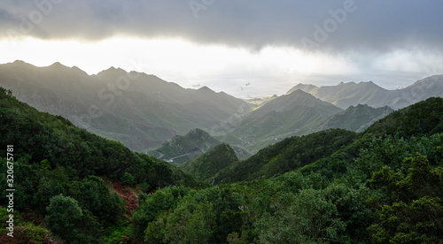 View of Anaga Mountains with Port - Tenerife, Canary Islands, Spain