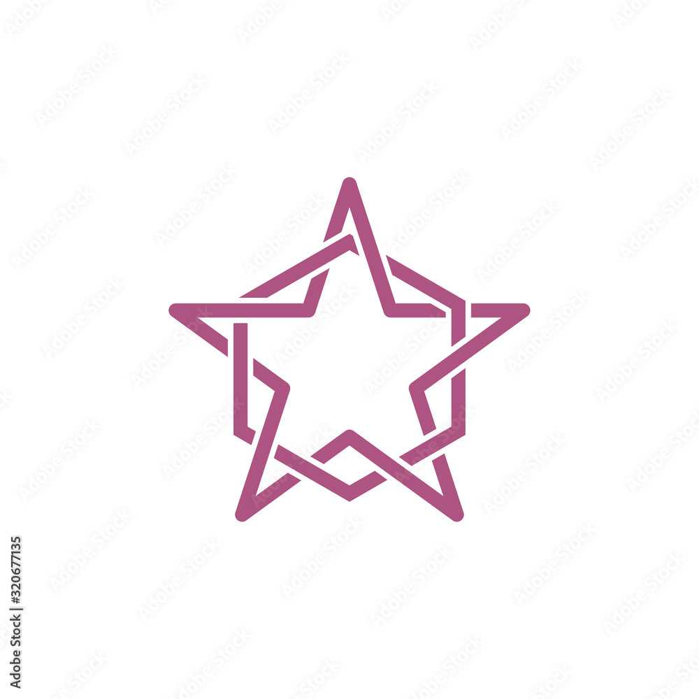 Line Star and Hexagonal abstract logo vector template Line Star and Hexagonal abstract logo vector template