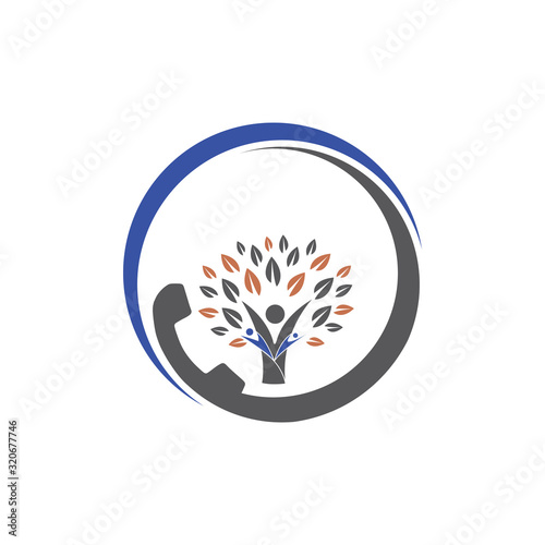 People call health logo vector
