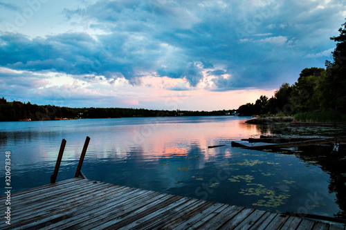 Fototapeta Naklejka Na Ścianę i Meble -  Summer Evening on the Lake