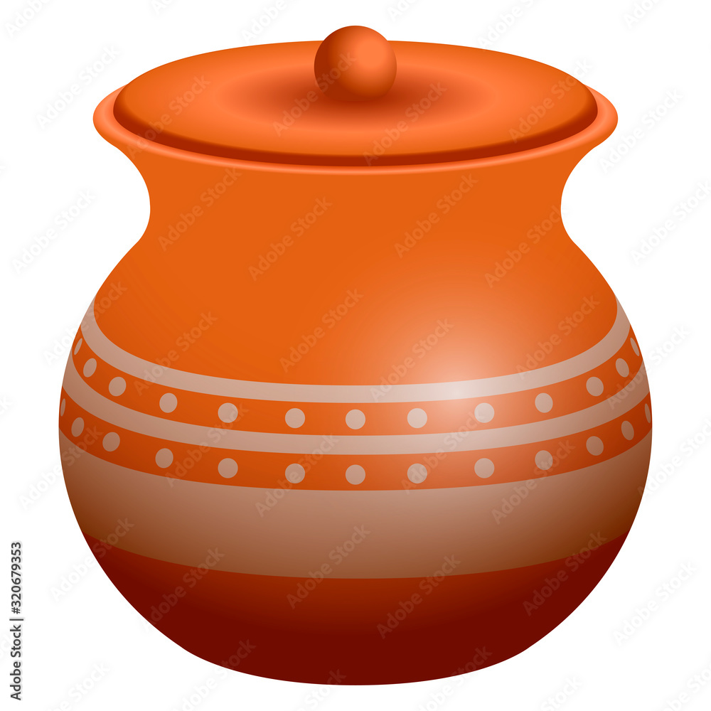 Isolated clay pot