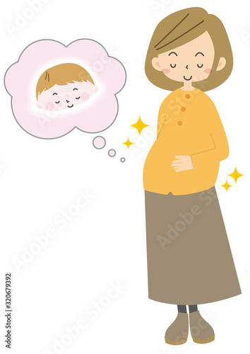 赤ちゃんを待つ妊婦