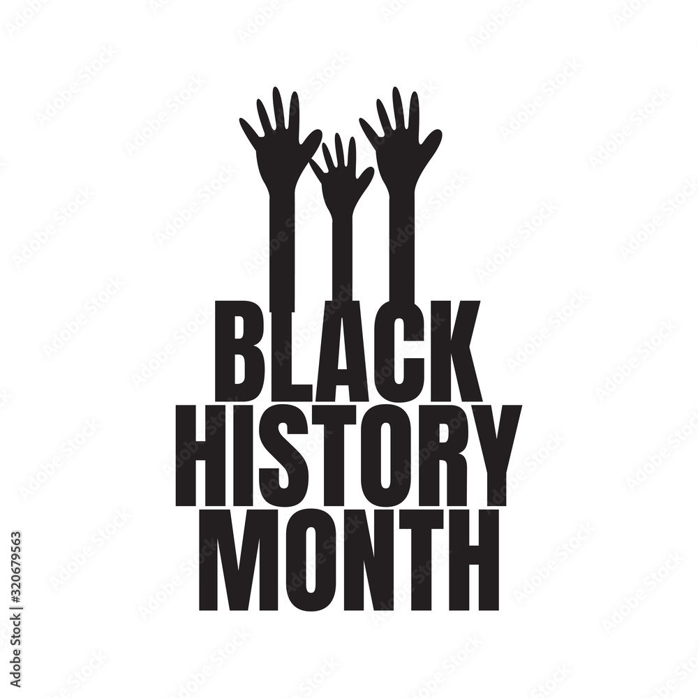 Fototapeta premium Black History Month Celebration Vector Template Design Illustration