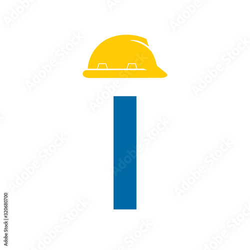 I Construction Helmet Logo