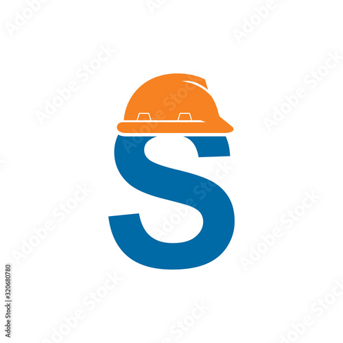 S Construction Helmet Logo