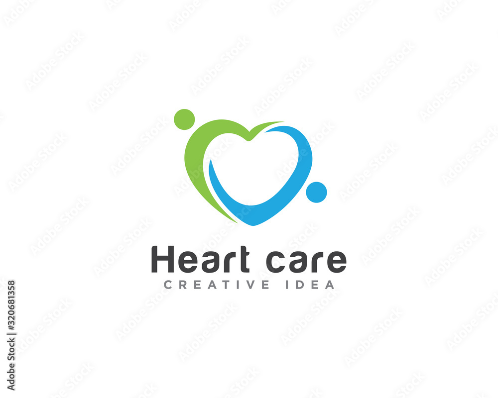 People Care Logo Design Vector