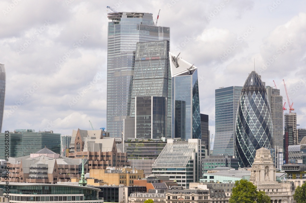 cityscape in cloud day background