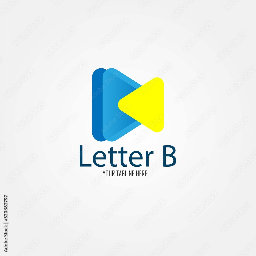 Letter B logo icon design template elements, modern concept.