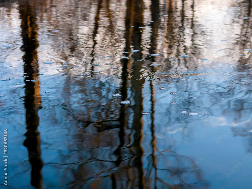 Sky and Trees Reflected in Water Sky and Trees Reflected in Water