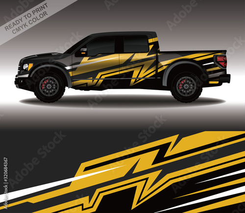 Car wrap decal design vector, custom livery race rally car vehicle sticker and tinting.