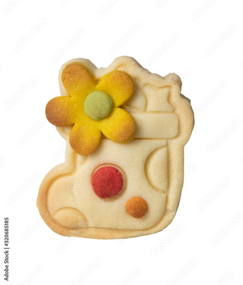 Homemade Christmas cookie isolated on white Homemade Christmas cookie isolated on white