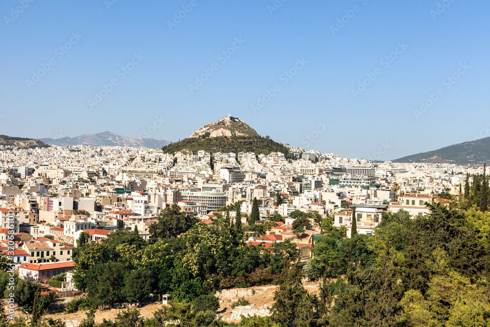Lycabetus Hill and a panoramic view of Athens.