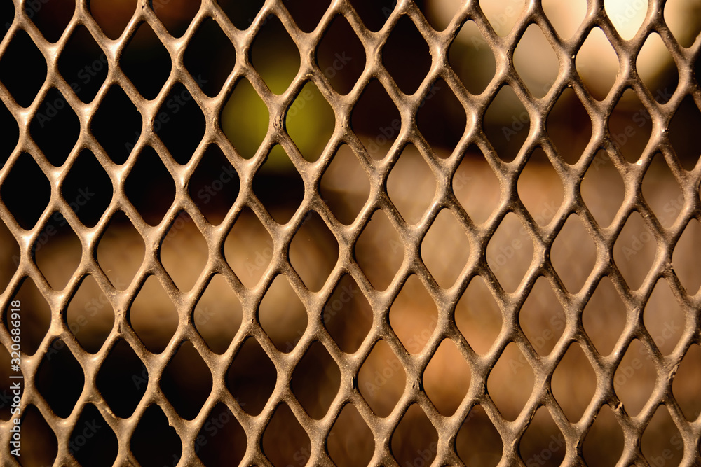 Fototapeta premium A close-up shot of metal grating patterned
