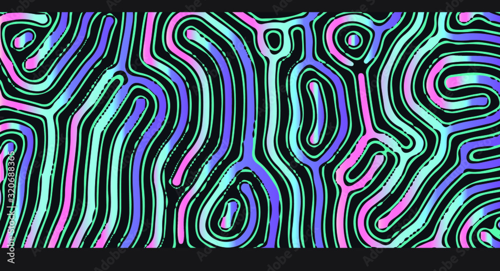 Holographic fluid, drops and blobs on dark background. Psychedelic spiritual background, concept illustration of hallucination or visual illusion. Holographic fluid, drops and blobs on dark background. Psychedelic spiritual background, concept illustration of hallucination or visual illusion.