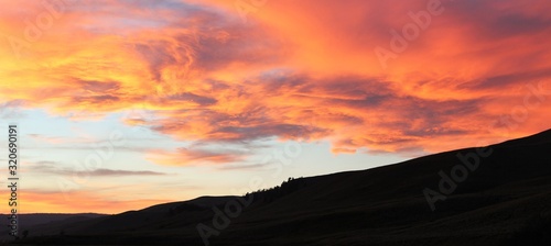 Sunset view at Yellowstone National Park