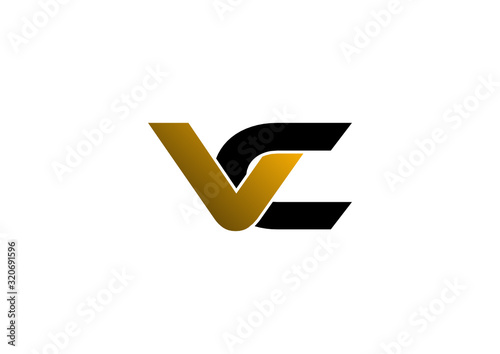 Letter VC simple logo design vector