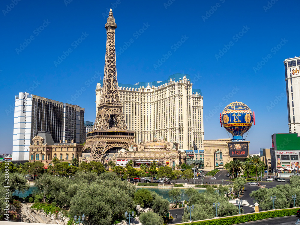 Hotel di Las Vegas, Parigi fotografia editoriale. Immagine di