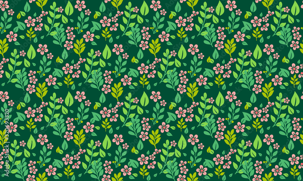 Spring wallpaper design with leaf and flower elegant pattern background. Spring wallpaper design with leaf and flower elegant pattern background.