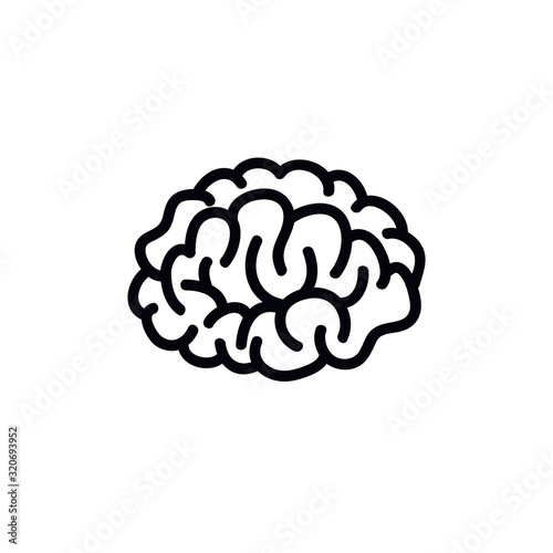 Fototapeta Naklejka Na Ścianę i Meble -  brain doodle icon, vector illustration